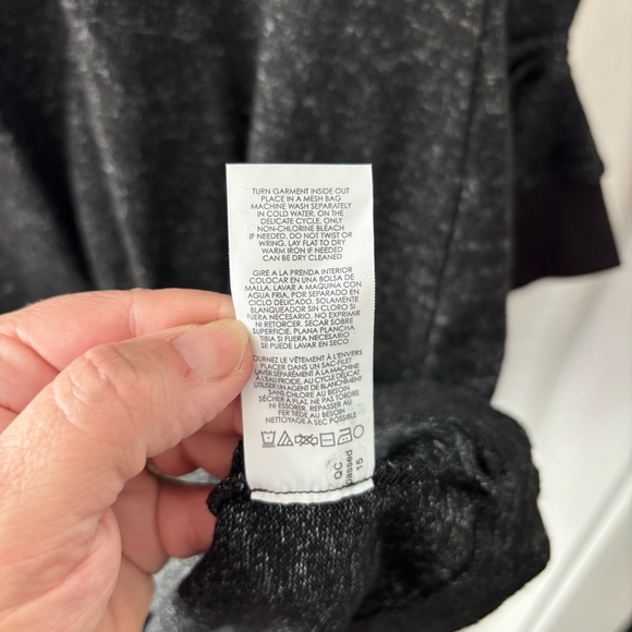 CAbi Charcoal Marled V-Neck Knit Shift Dress Medium | Polished Casual - Picture 8 of 9